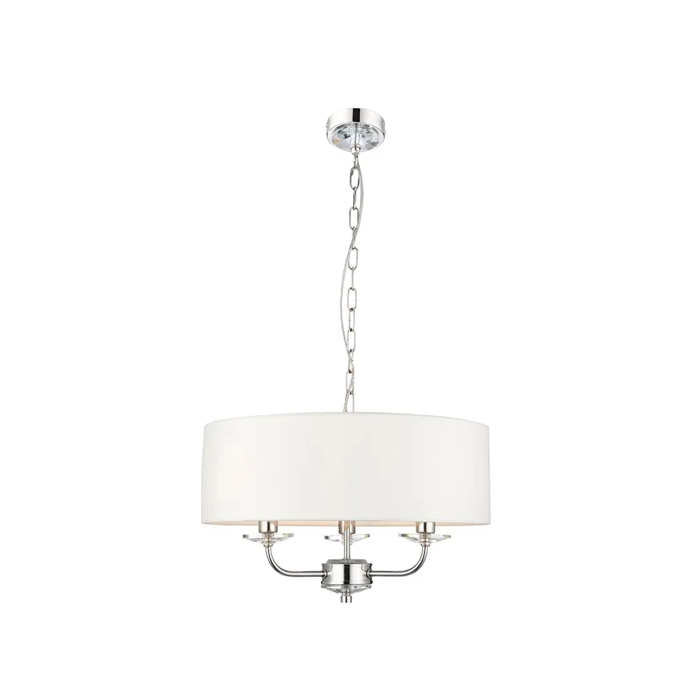 60129 Nixon 3 Light Nickel Multi Arm Light