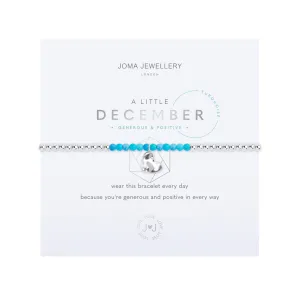 A Little December Birthstone Bracelet | Silver Plated with Turquoise