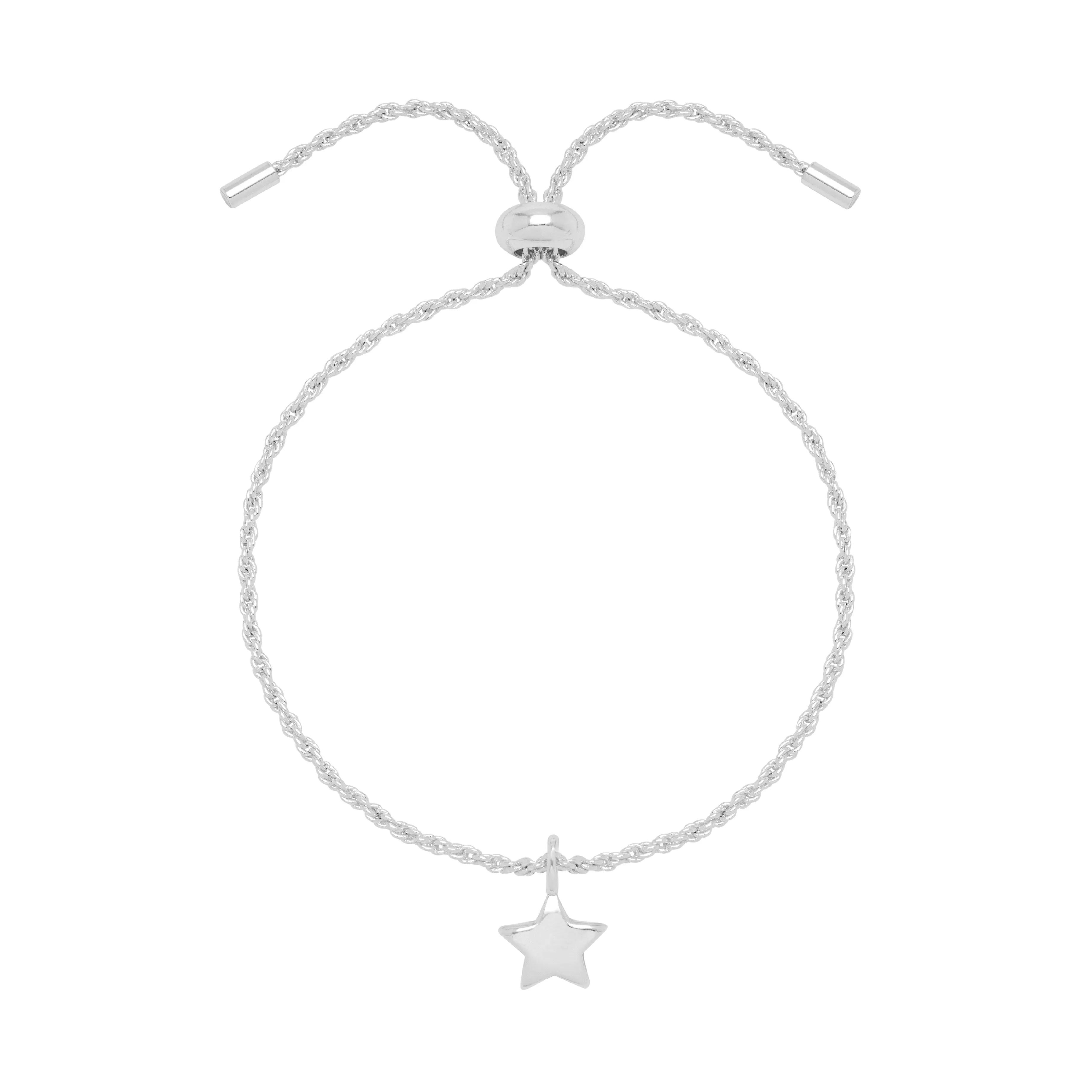 Amelia Star Charm Bracelet | Silver Plated