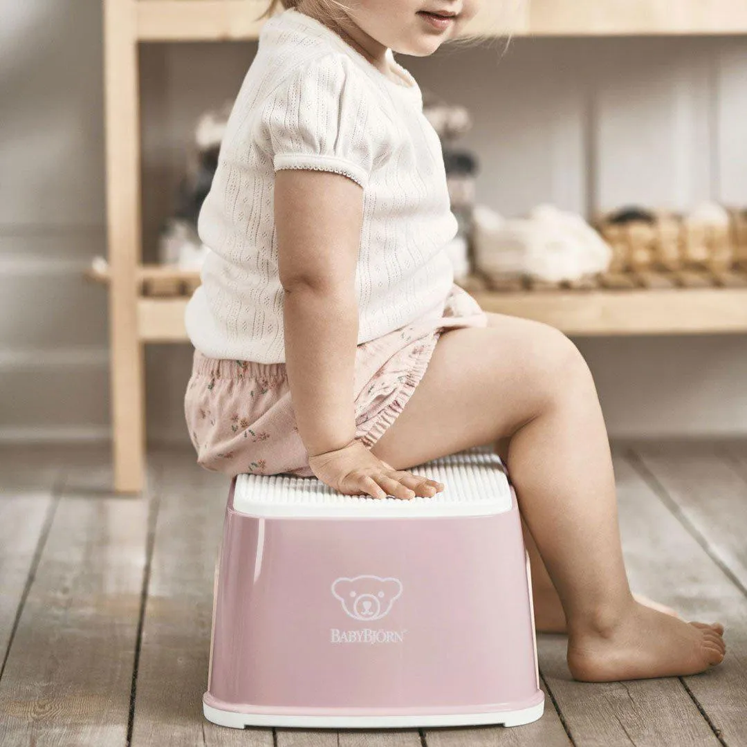BabyBjorn Step Stool - Powder Pink   White