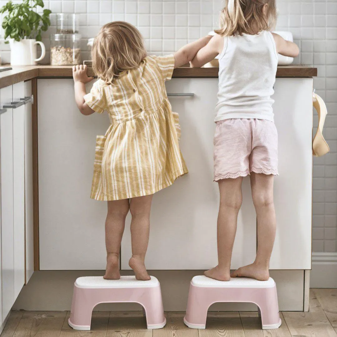 BabyBjorn Step Stool - Powder Pink   White