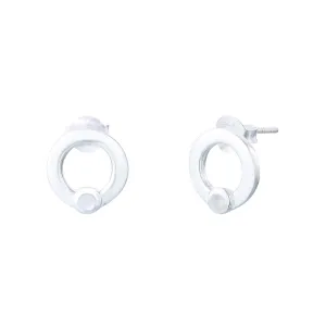 Bea Moonstone Stud Earrings | Sterling Silver
