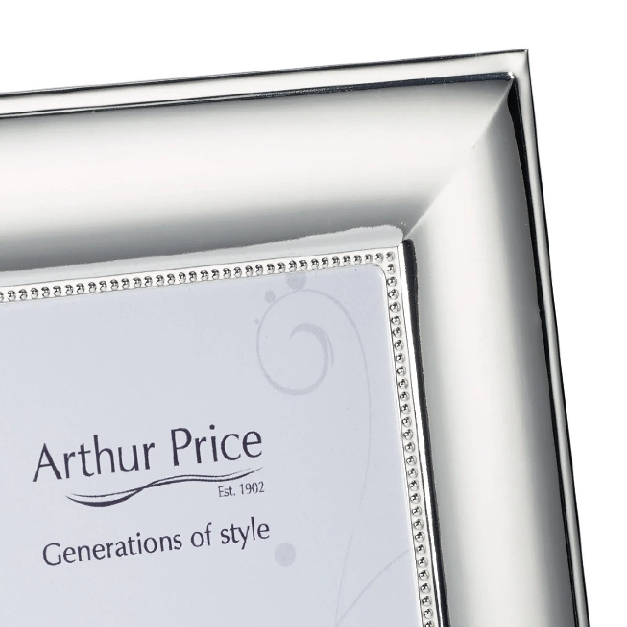 Beaded Photo Frame | Silver Plated | 7x5"