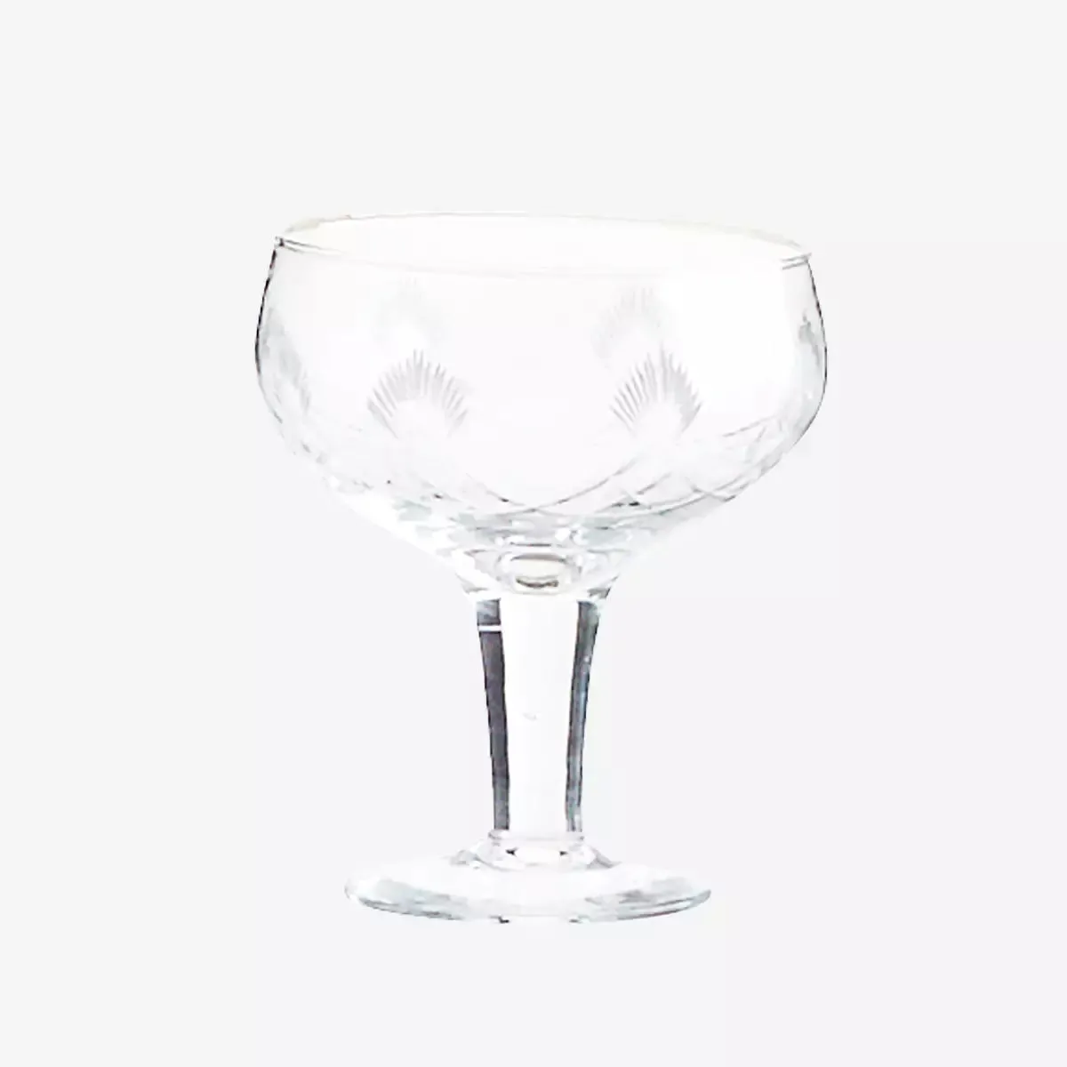 Cocktail Glass with Cutting