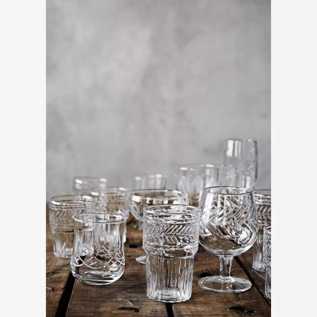 Cocktail Glass with Cutting