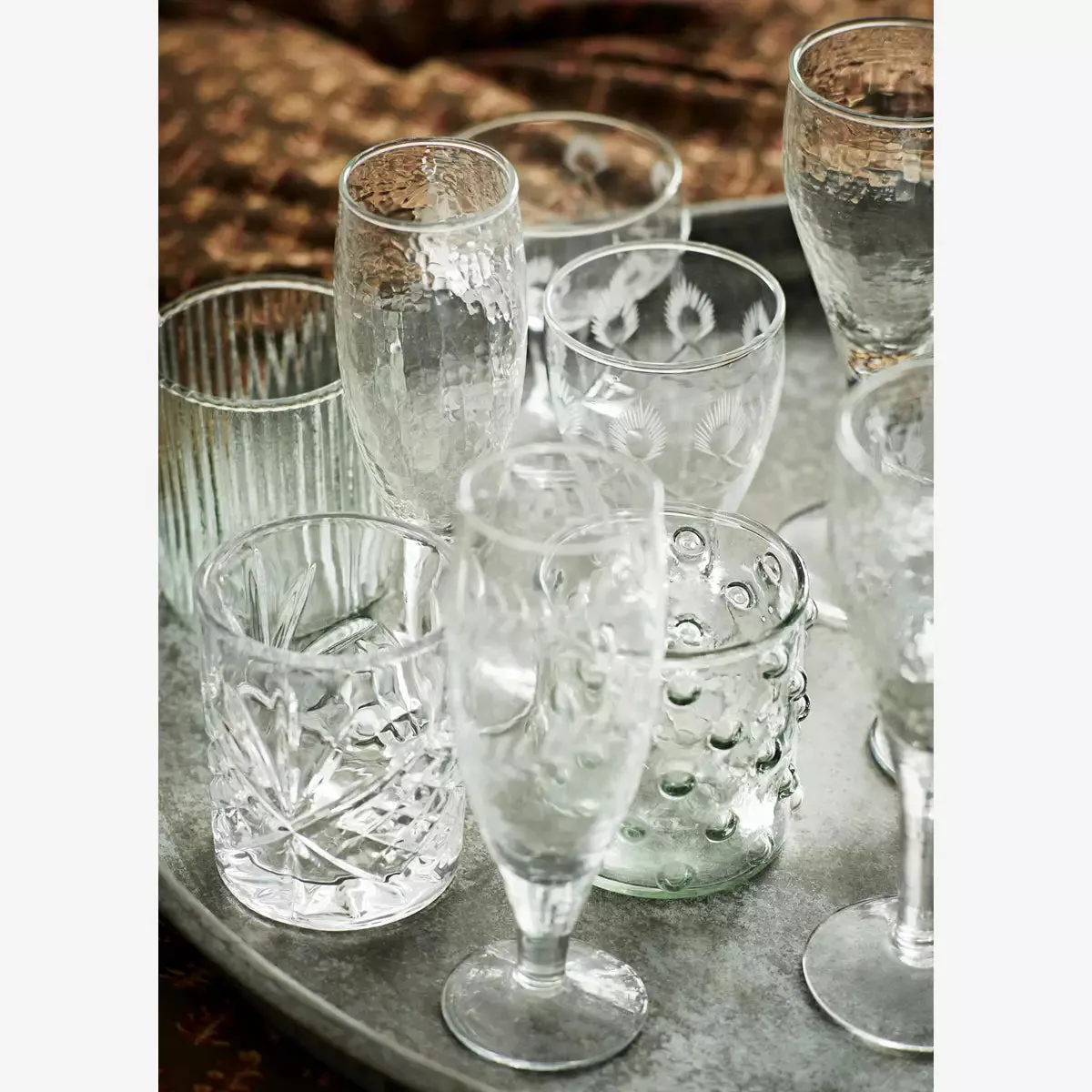 Cocktail Glass with Cutting