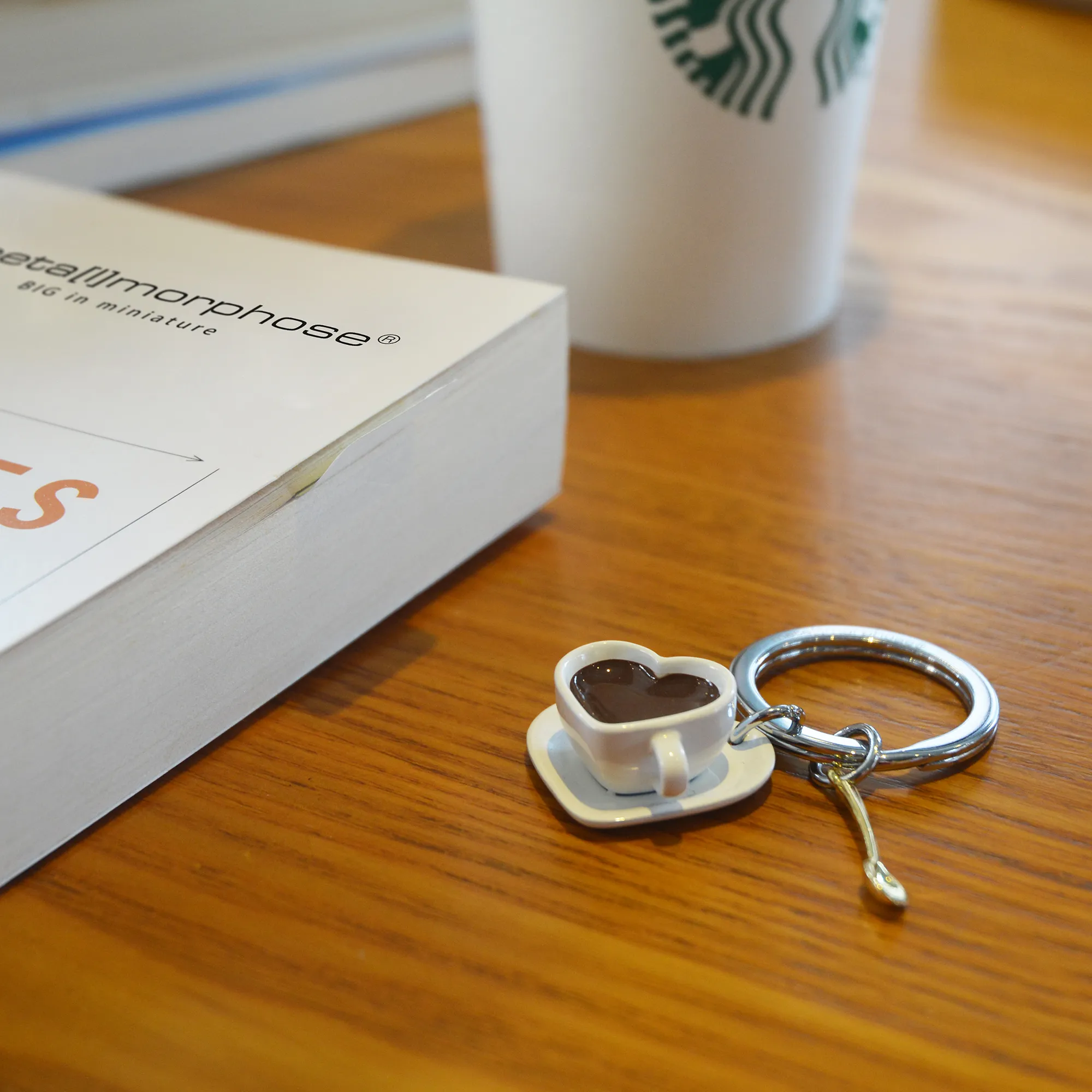 Coffee Lover Keyring | White