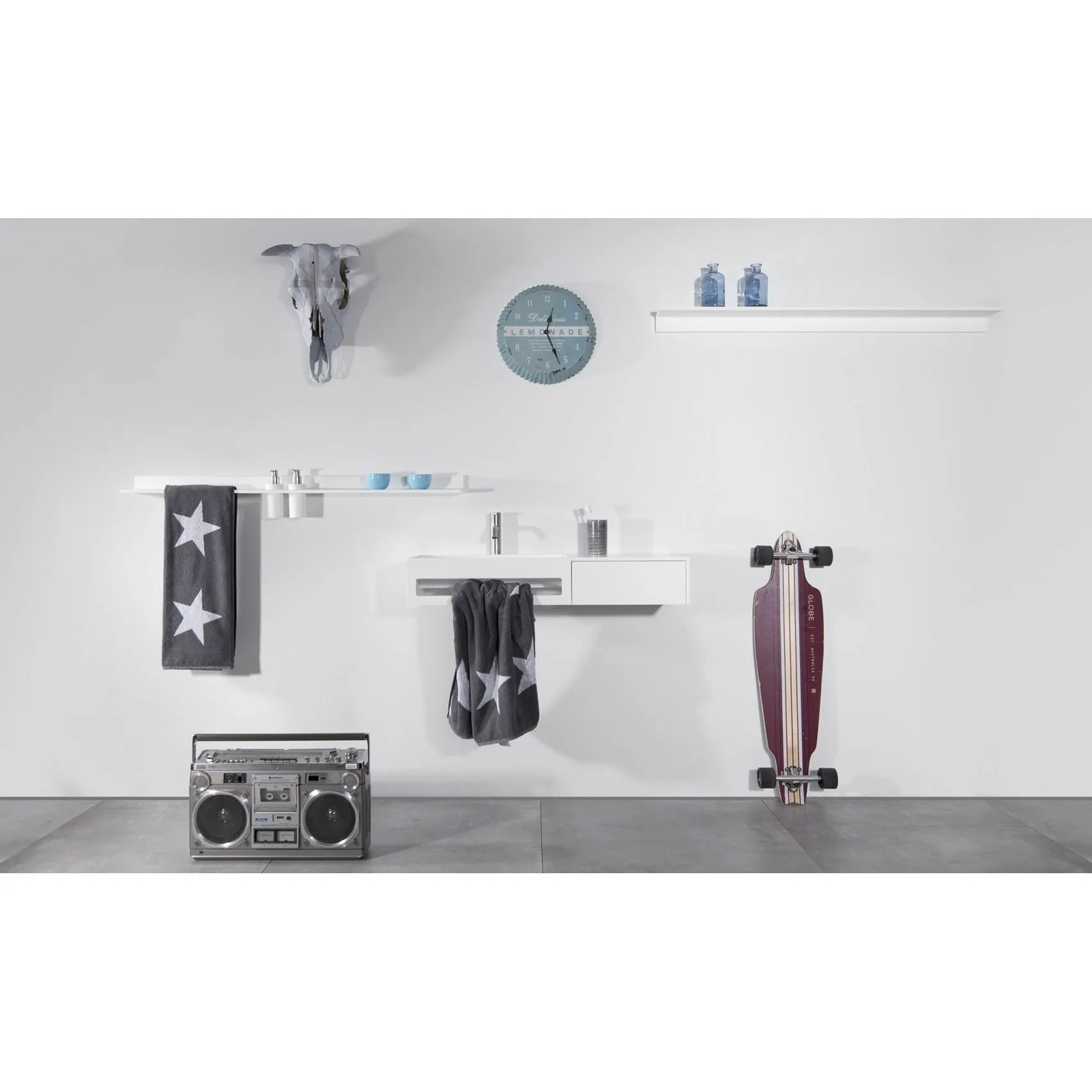 Copenhagen Bath Sandfjord Left Wash Basin, L90 Cm