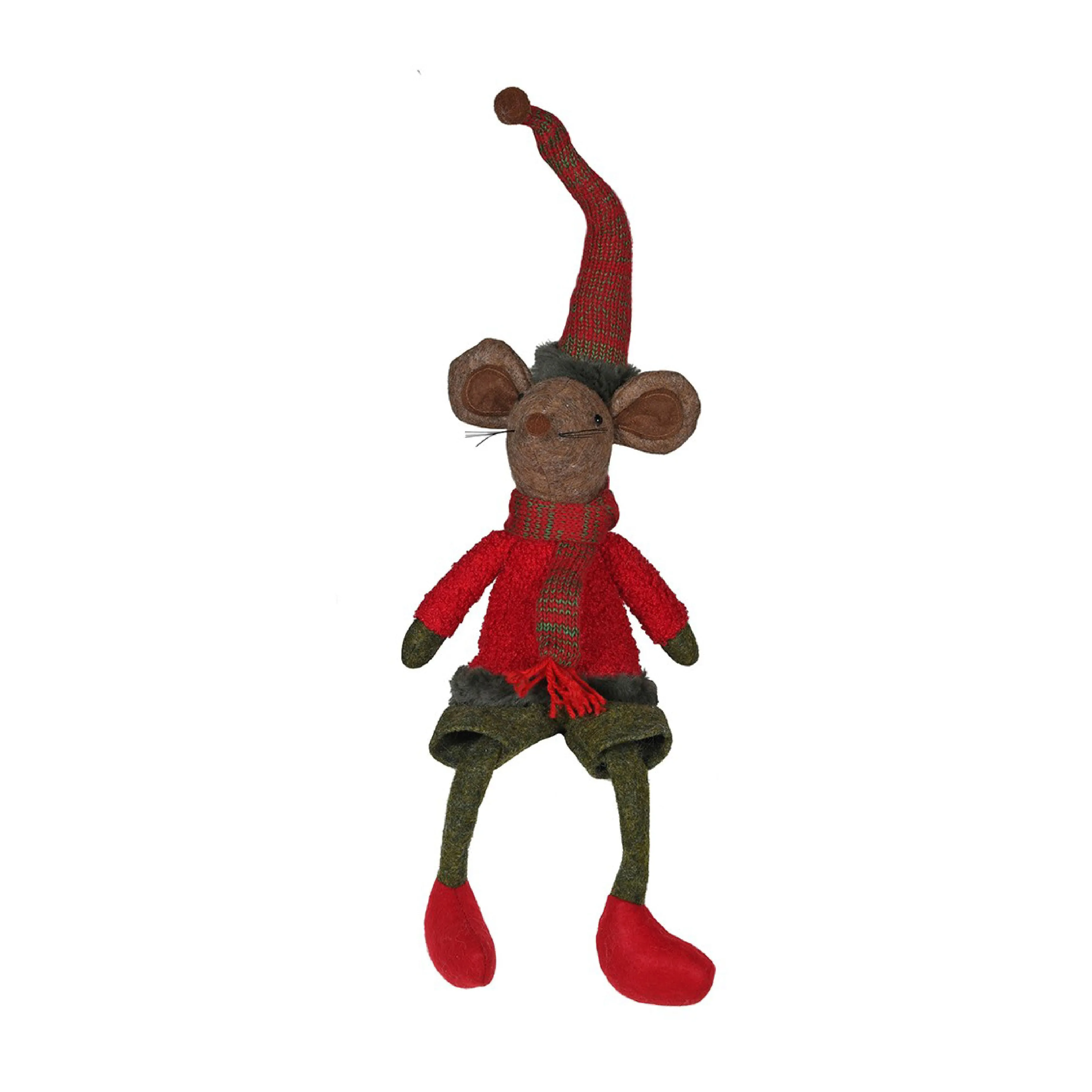 Dangly Christmas Mouse Decoration
