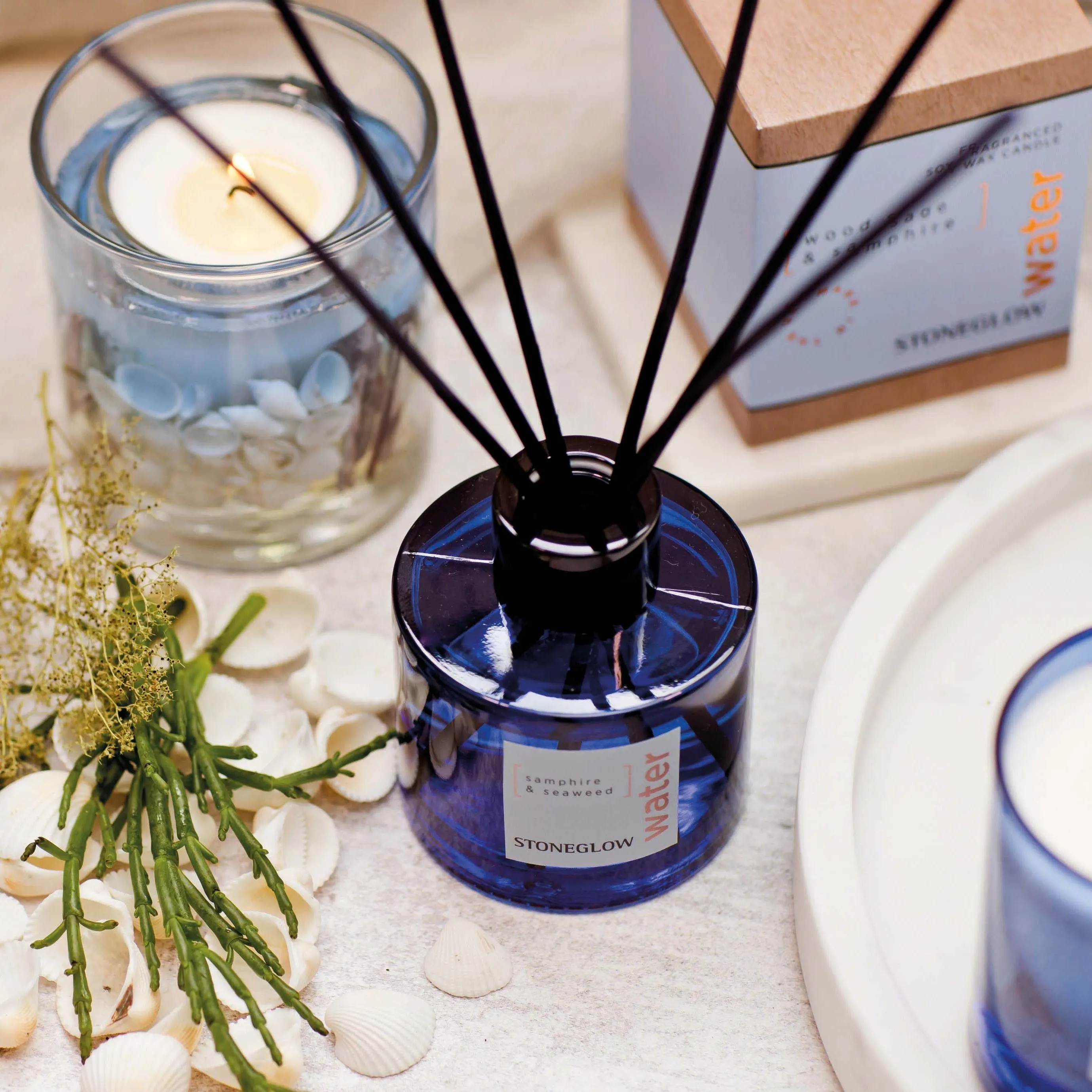 Elements Water Reed Diffuser | Wood Sage & Samphire | 100ml