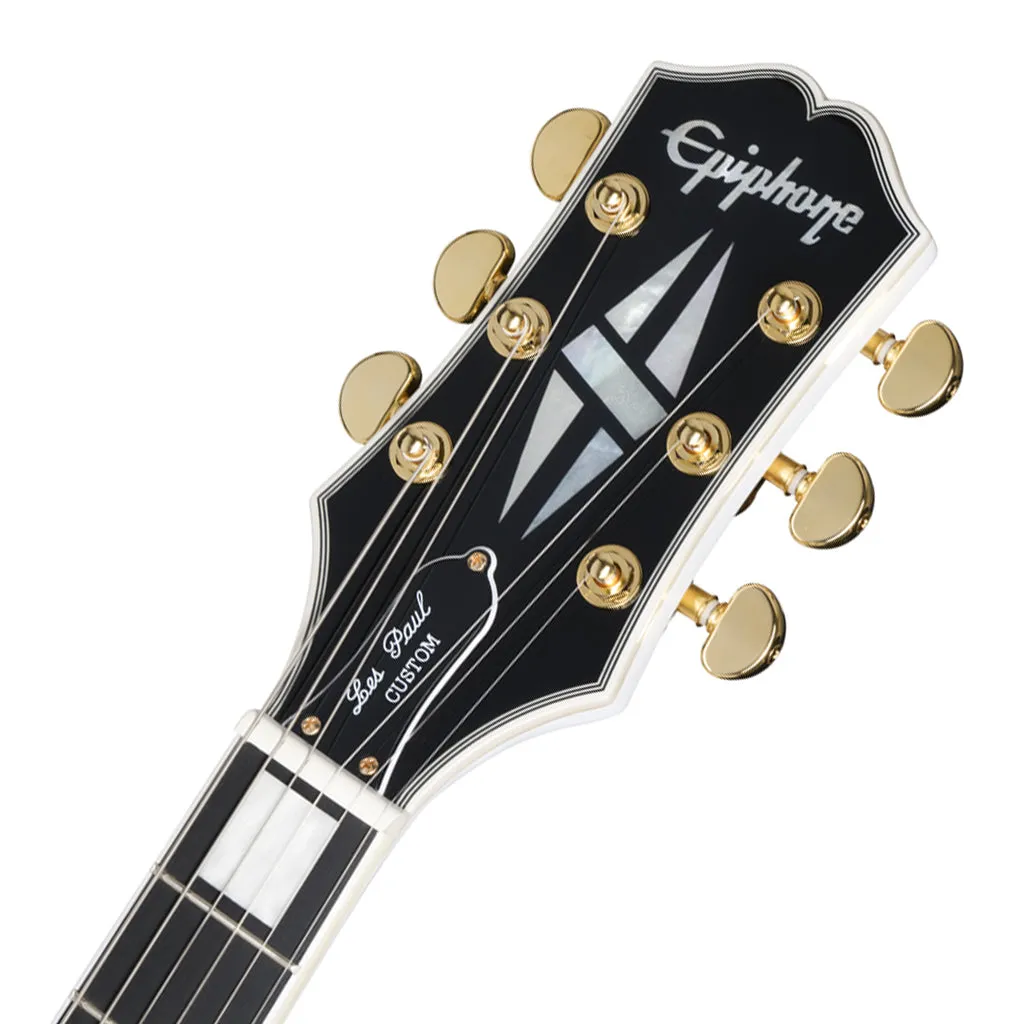 Epiphone Les Paul Custom with Premium Gig Bag - Alpine White