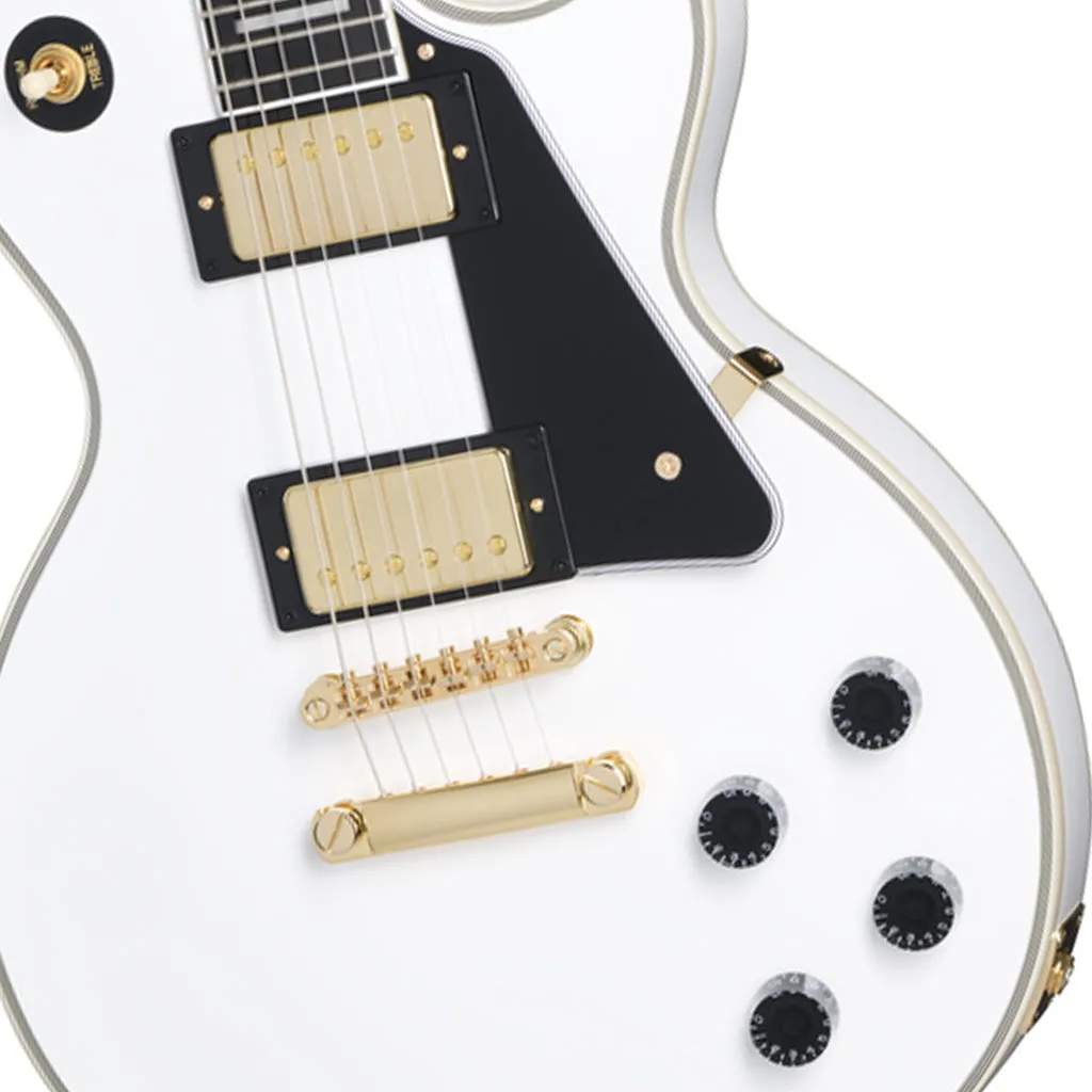 Epiphone Les Paul Custom with Premium Gig Bag - Alpine White