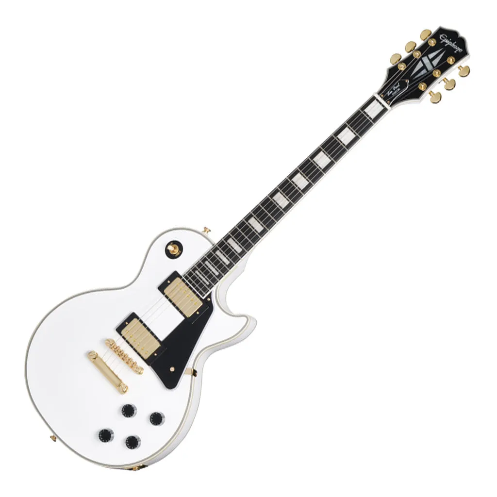 Epiphone Les Paul Custom with Premium Gig Bag - Alpine White
