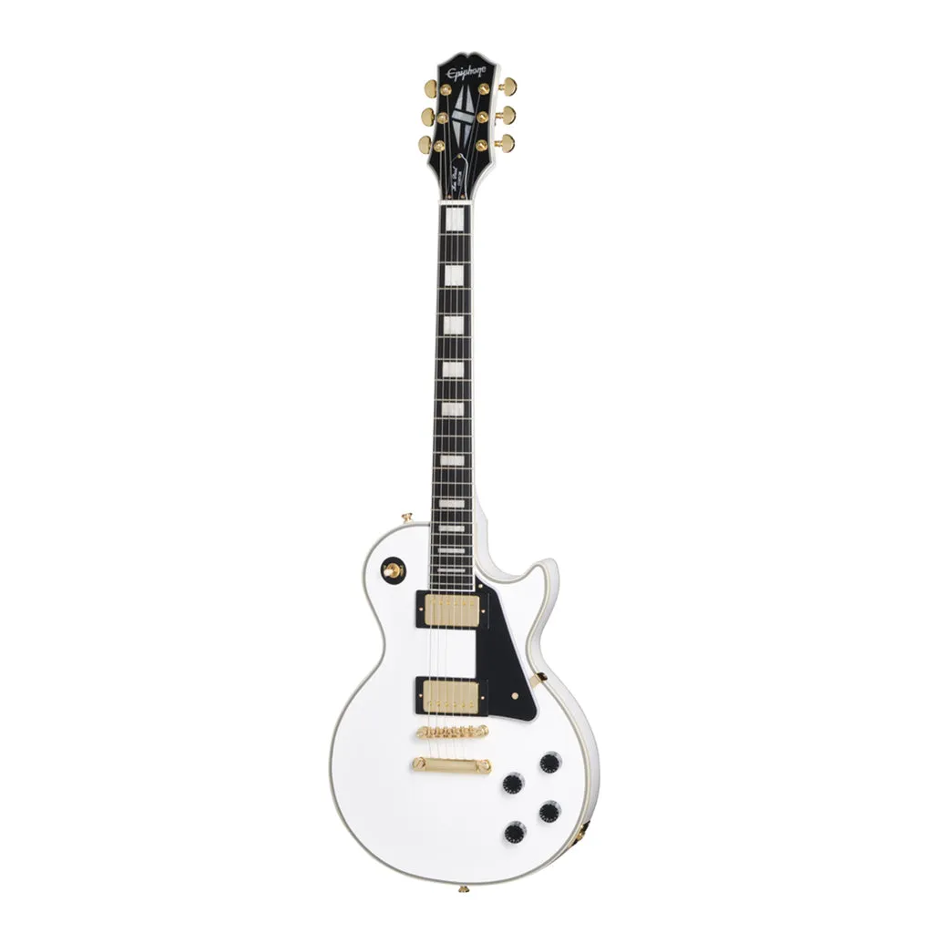 Epiphone Les Paul Custom with Premium Gig Bag - Alpine White
