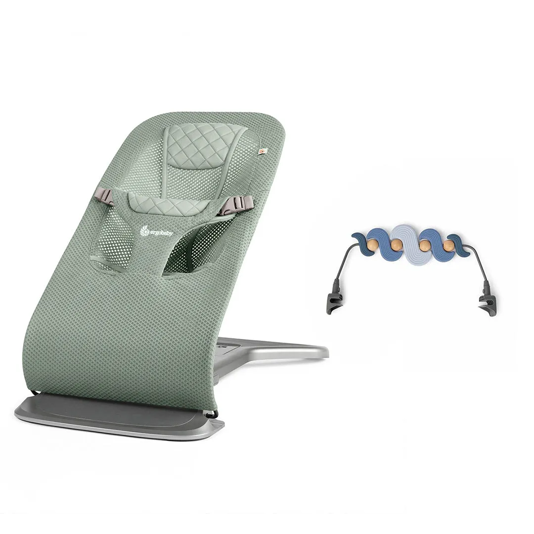 Ergobaby Evolve Mesh Baby Bouncer - Sage Green