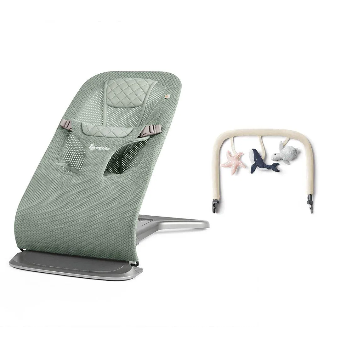 Ergobaby Evolve Mesh Baby Bouncer - Sage Green
