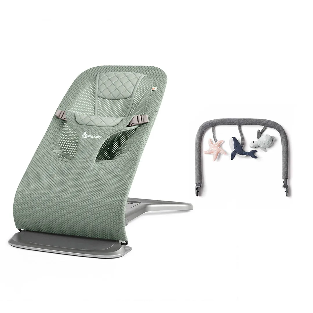 Ergobaby Evolve Mesh Baby Bouncer - Sage Green