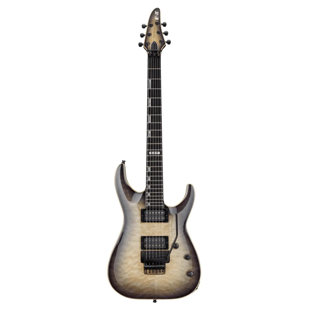 ESP E-II Horizon FR Quilt Maple Top Electric Guitar - Black Natural Burst