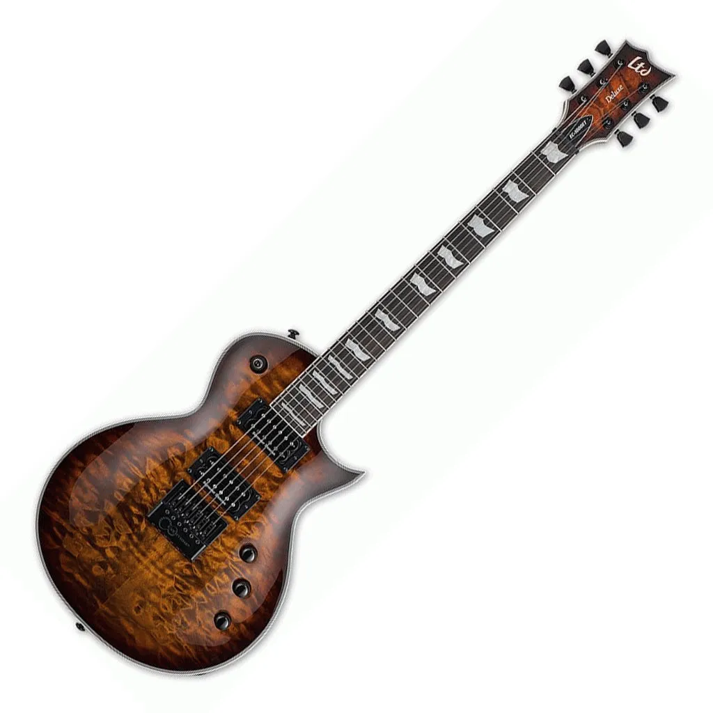 ESP LTD EC-1000 Evertune Quilted Maple - Dark Brown Sunburst