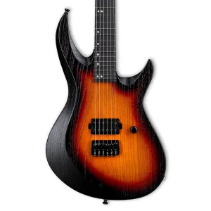 ESP USA HDX-1 Limited Edition Electric Guitar - 3-Tone Sunburst, Open Grain Satin