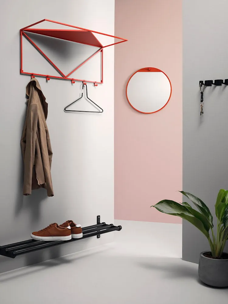 Essem Design Nostalgi Hat Shelf/Shoe Rack, White/Chrome