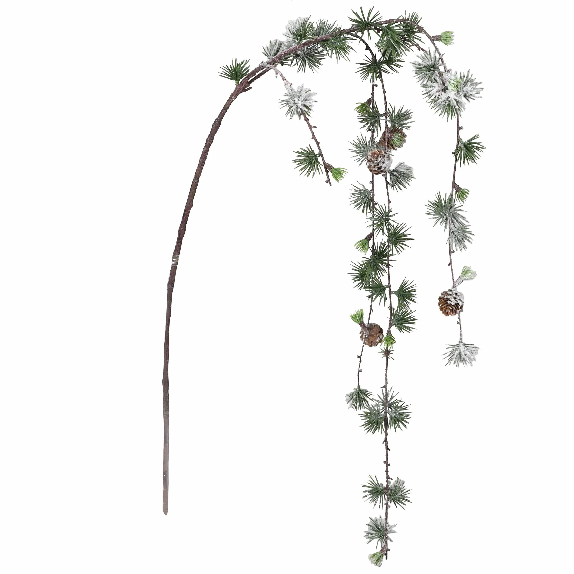 Faux Hanging Frosted Larix Spray | 75cm