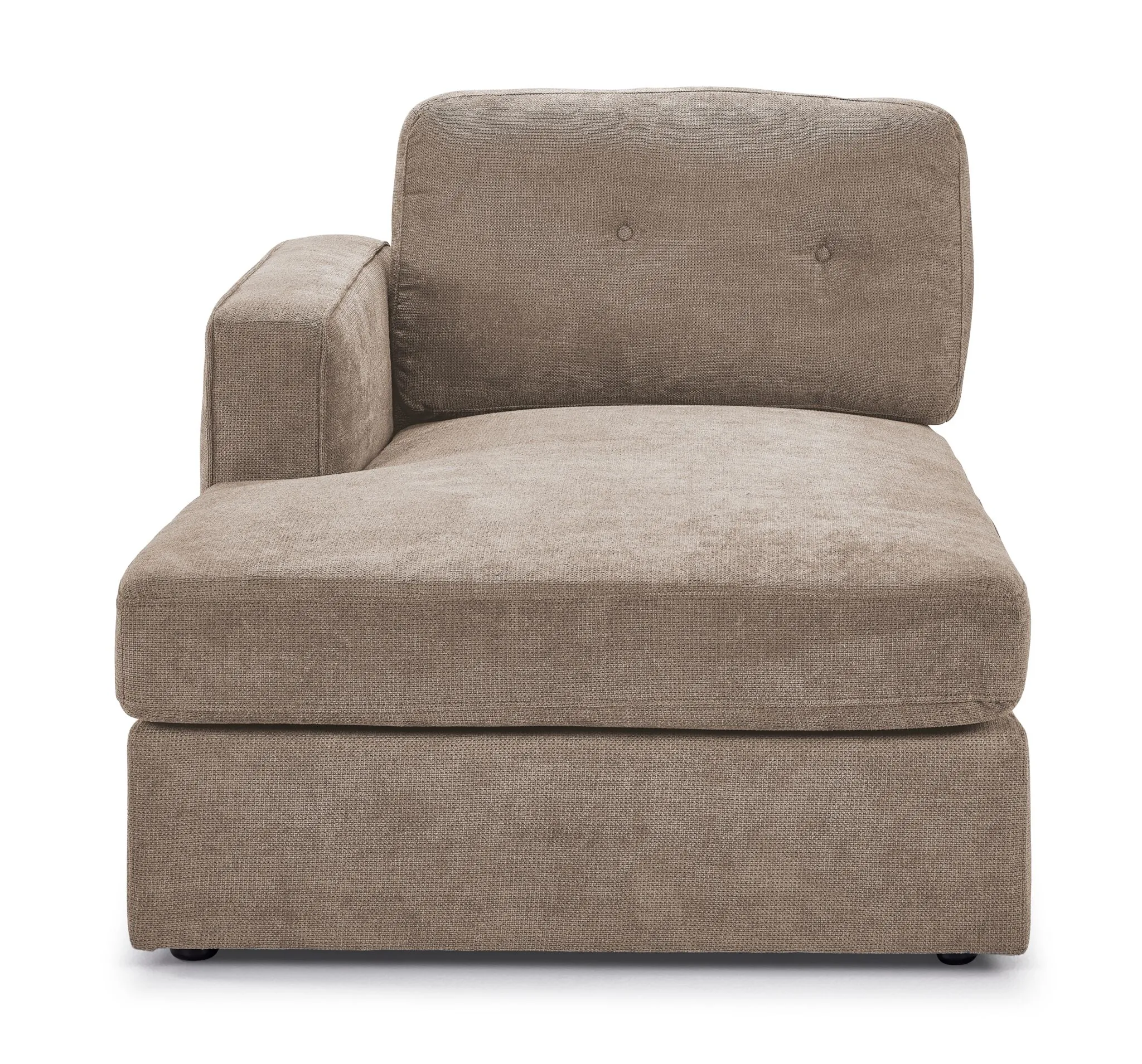 Feeling Connected - Connex 3-Piece Modular Sectional with Chaise and Drawer Console -Beige