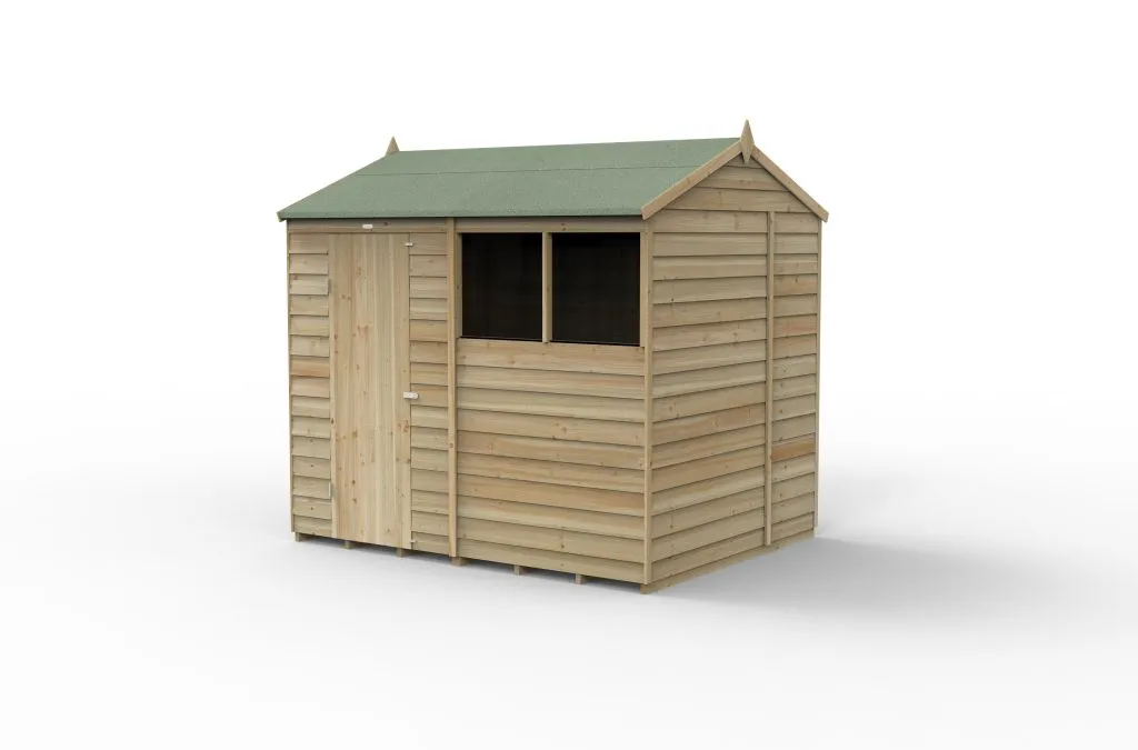 Forest Garden 4life Reverse Apex Shed 8x6 with 2 Windows