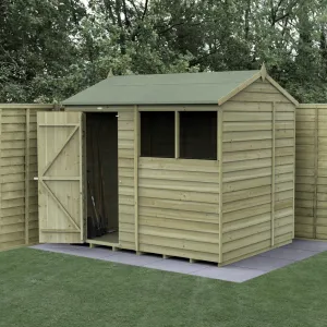 Forest Garden 4life Reverse Apex Shed 8x6 with 2 Windows