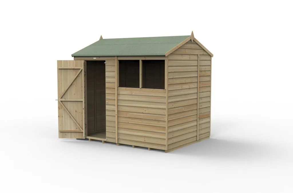 Forest Garden 4life Reverse Apex Shed 8x6 with 2 Windows