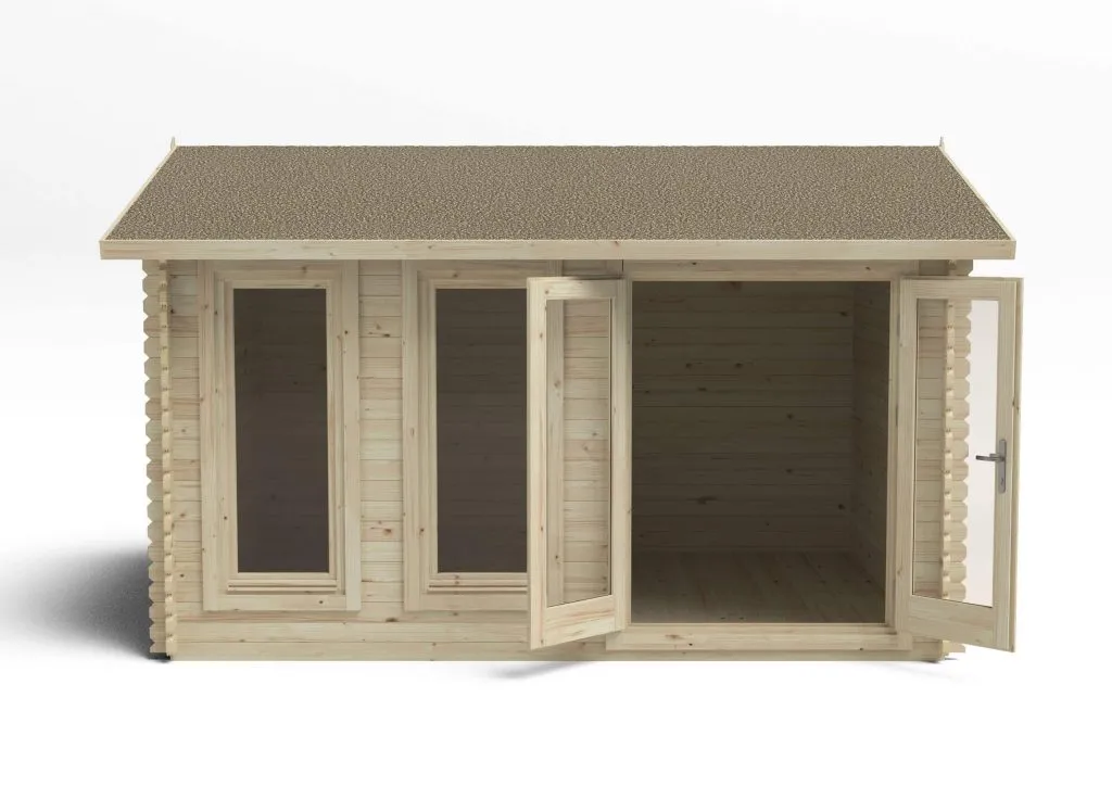 Forest Garden Chiltern 4m x 3m Single Glazed Log Cabin - 24kg Felt - No Underlay
