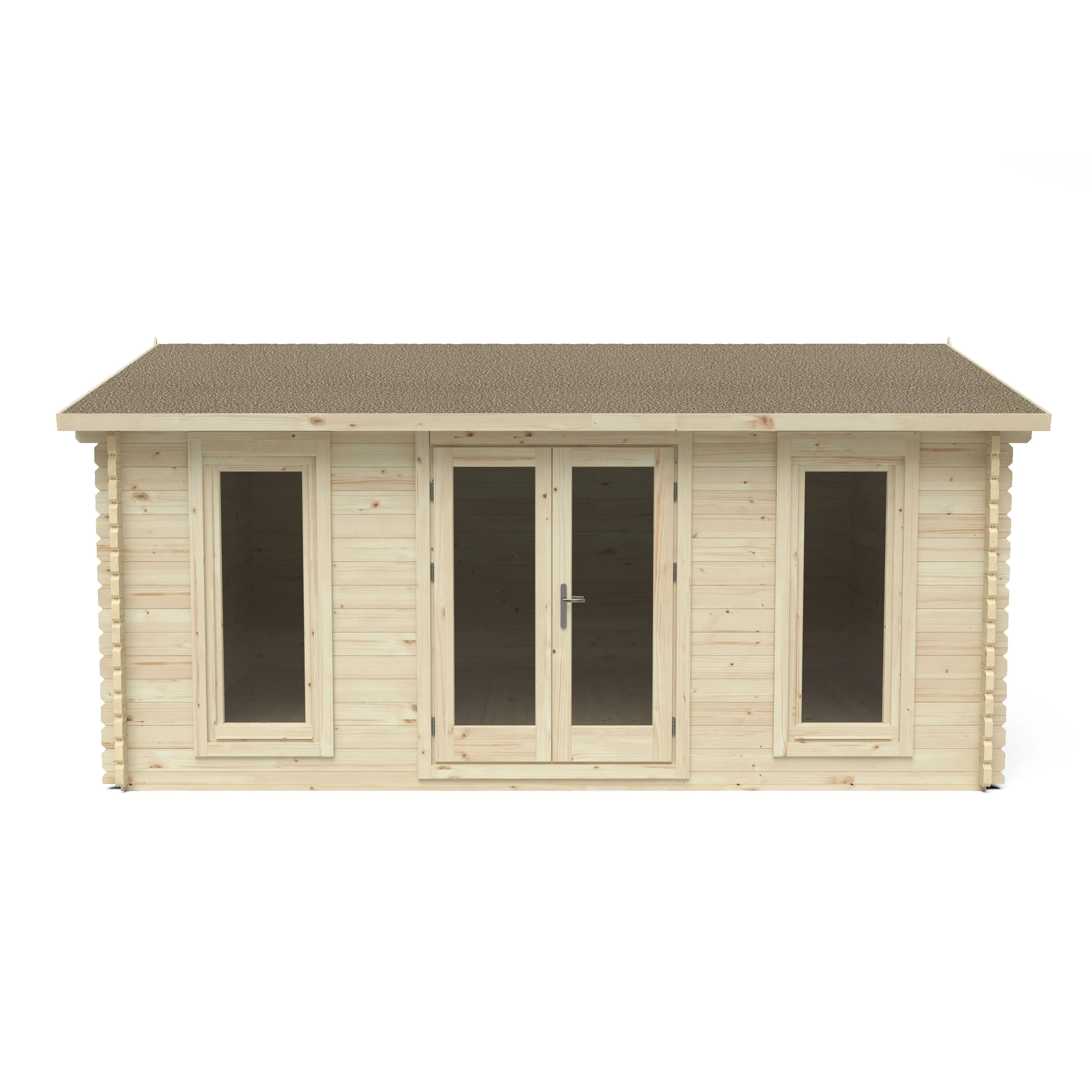 Forest Garden Rushock 5x4m Double Glazed Log Cabin with 24kg Polyester Felt and Underlay