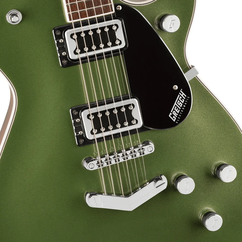 Gretsch G5220 Electromatic Jet Black Top Singlecut with V Stoptail and Laurel Fingerboard - Olive Metallic