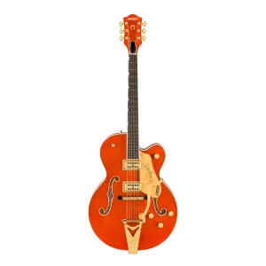 Gretsch Nashville Hollow Body Ebony Fingerboard with String Thru Bigsby and Gold Hardware - Orange Stain