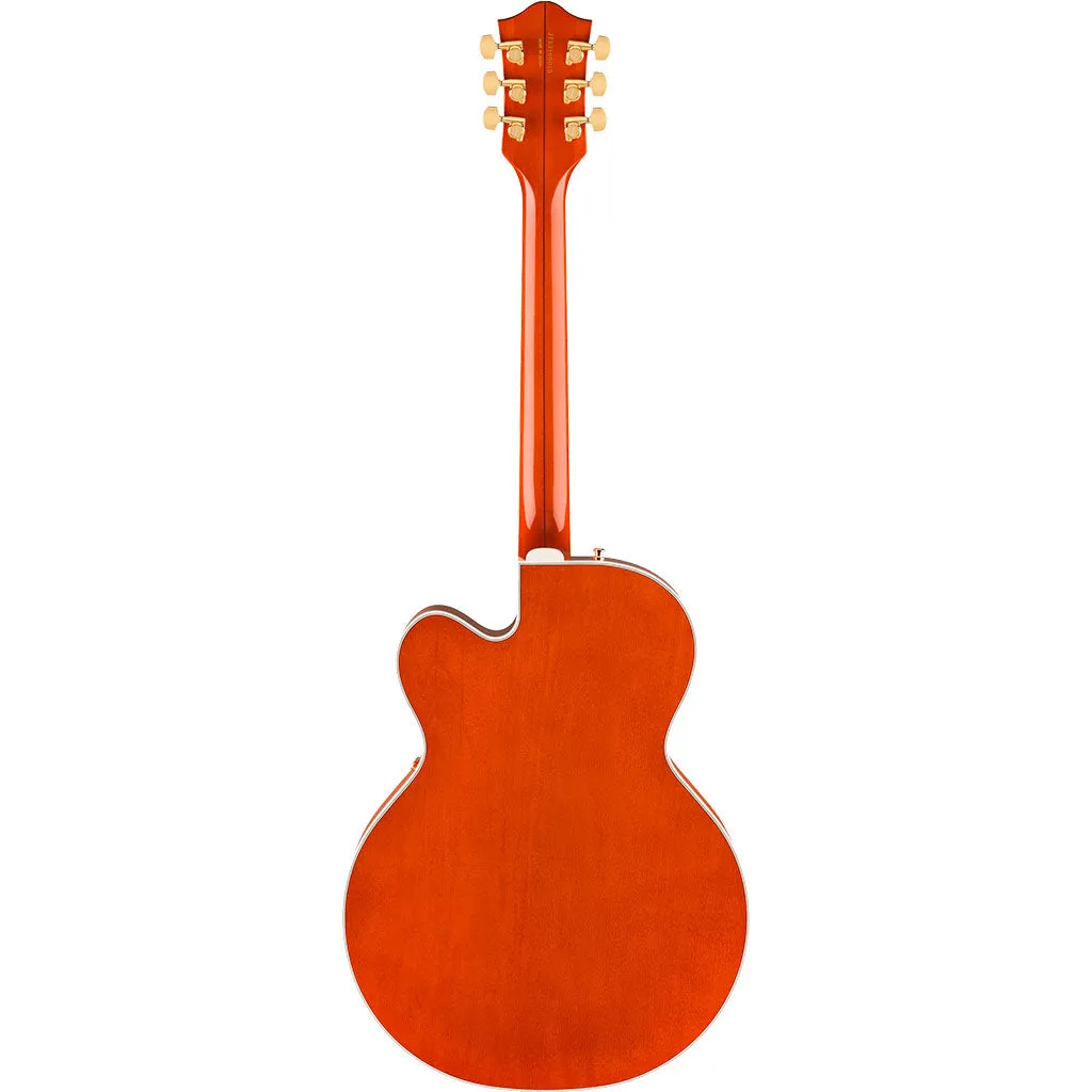 Gretsch Nashville Hollow Body Ebony Fingerboard with String Thru Bigsby and Gold Hardware - Orange Stain