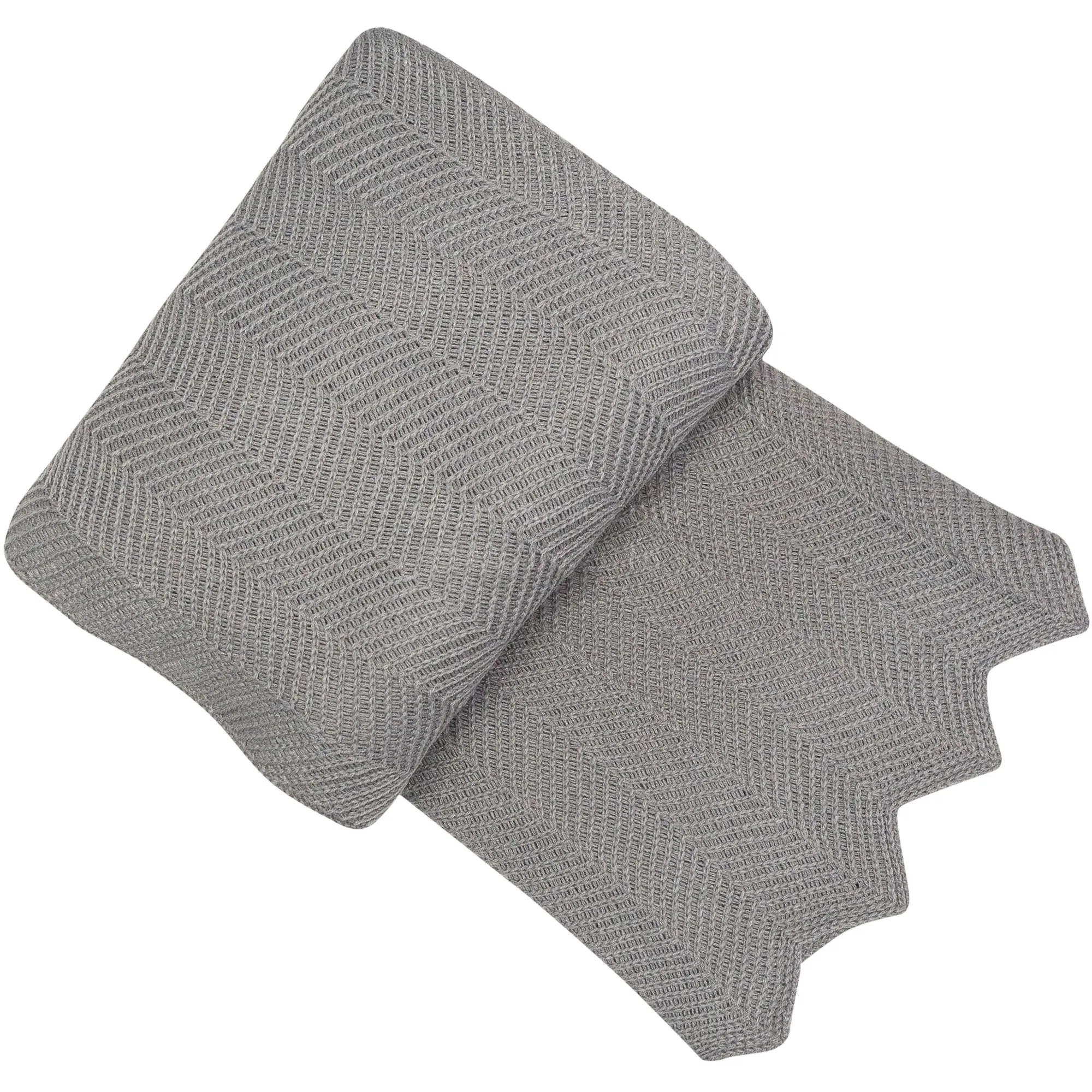Herringbone Acrylic Throw | Silver | 130x180cm