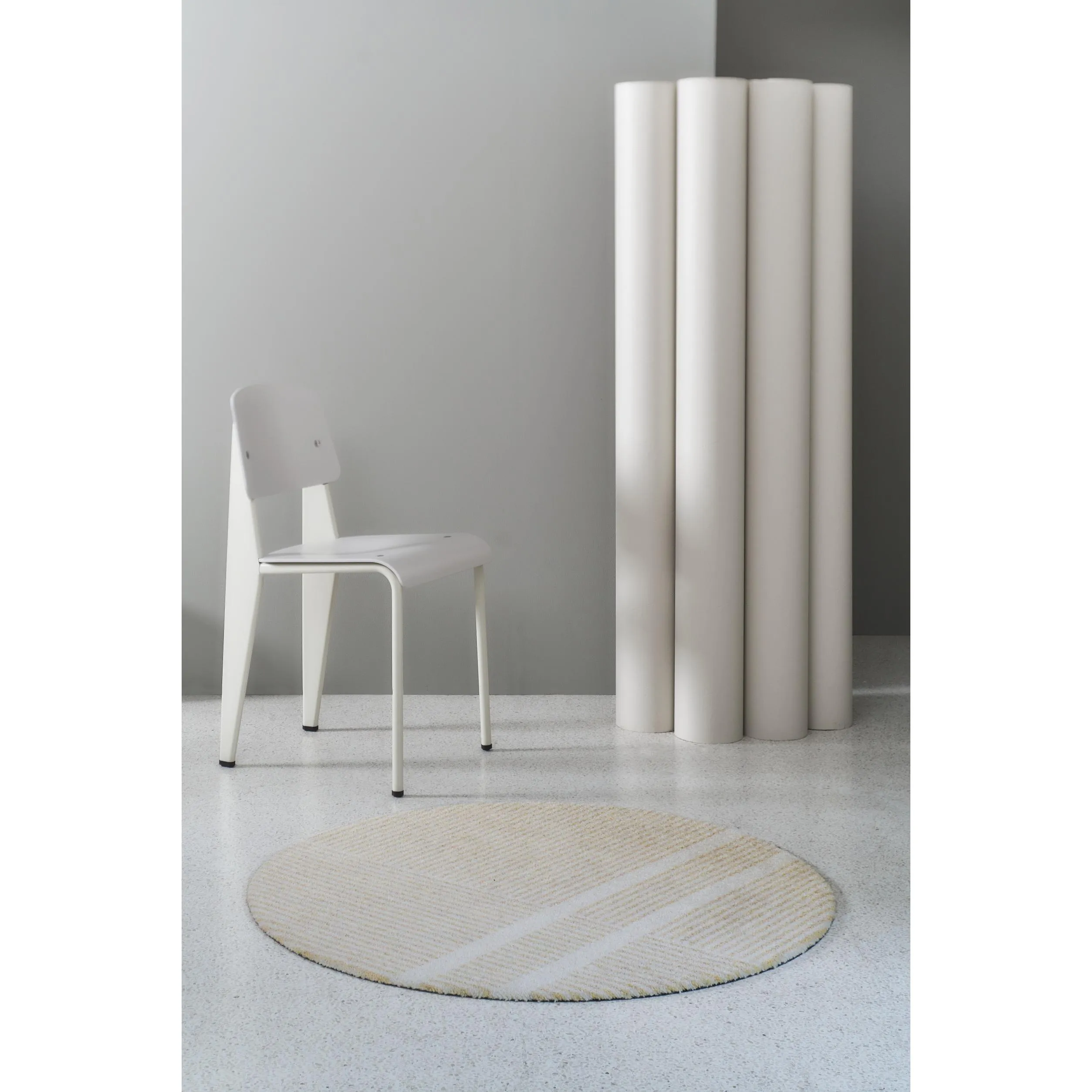 Heymat Doormat Løype Sunny Yellow, 150x150cm
