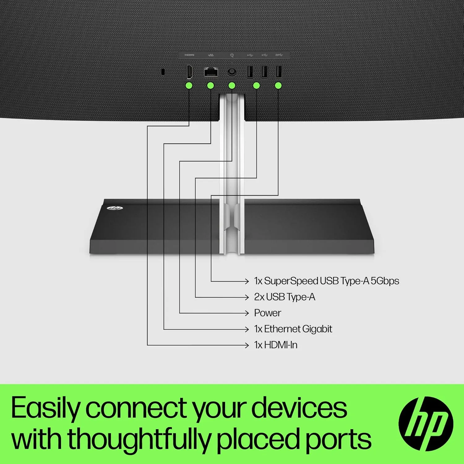 HP 24" All-in-One Desktop 8GB RAM 256GB AMD Radeon Graphics, Black | 650G3EA#ABU