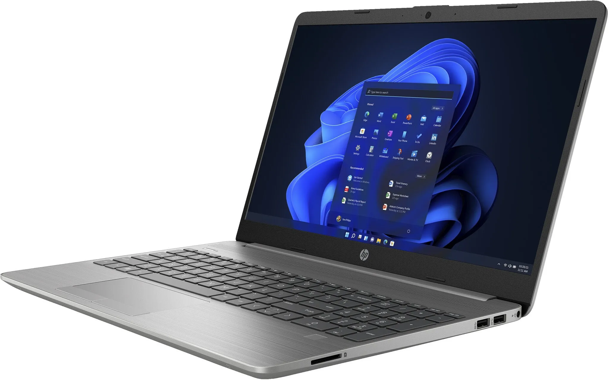 HP 250 G9 15.6" Laptop - Intel Core i7-1255U, 16GB RAM, 512GB SSD, Full HD, Windows 11 Pro, Silver