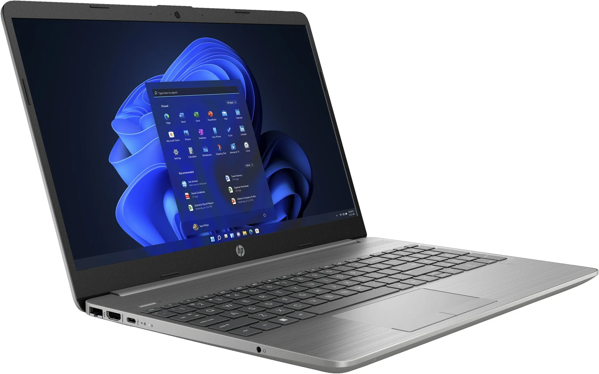 HP 250 G9 15.6" Laptop - Intel Core i7-1255U, 16GB RAM, 512GB SSD, Full HD, Windows 11 Pro, Silver