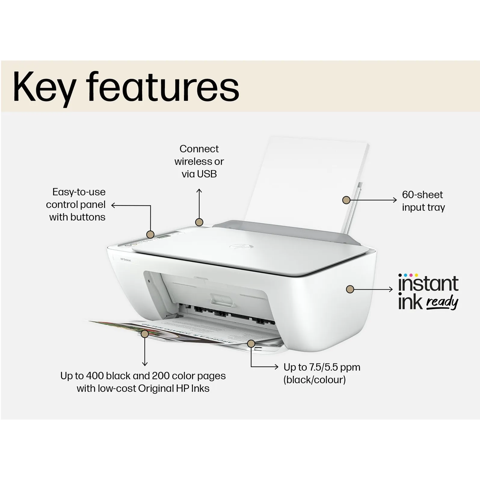 HP DeskJet 2810e All-in-One Printer | 588Q0B#687