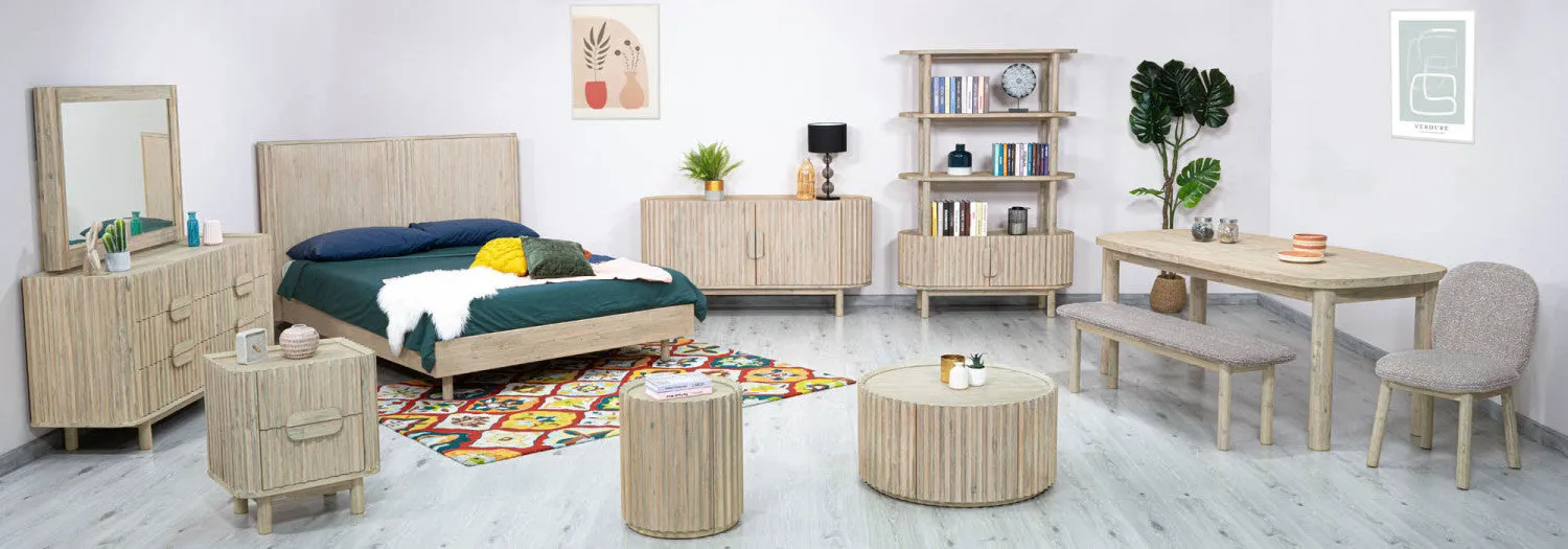 Humbach Side Table - White Washed Natural