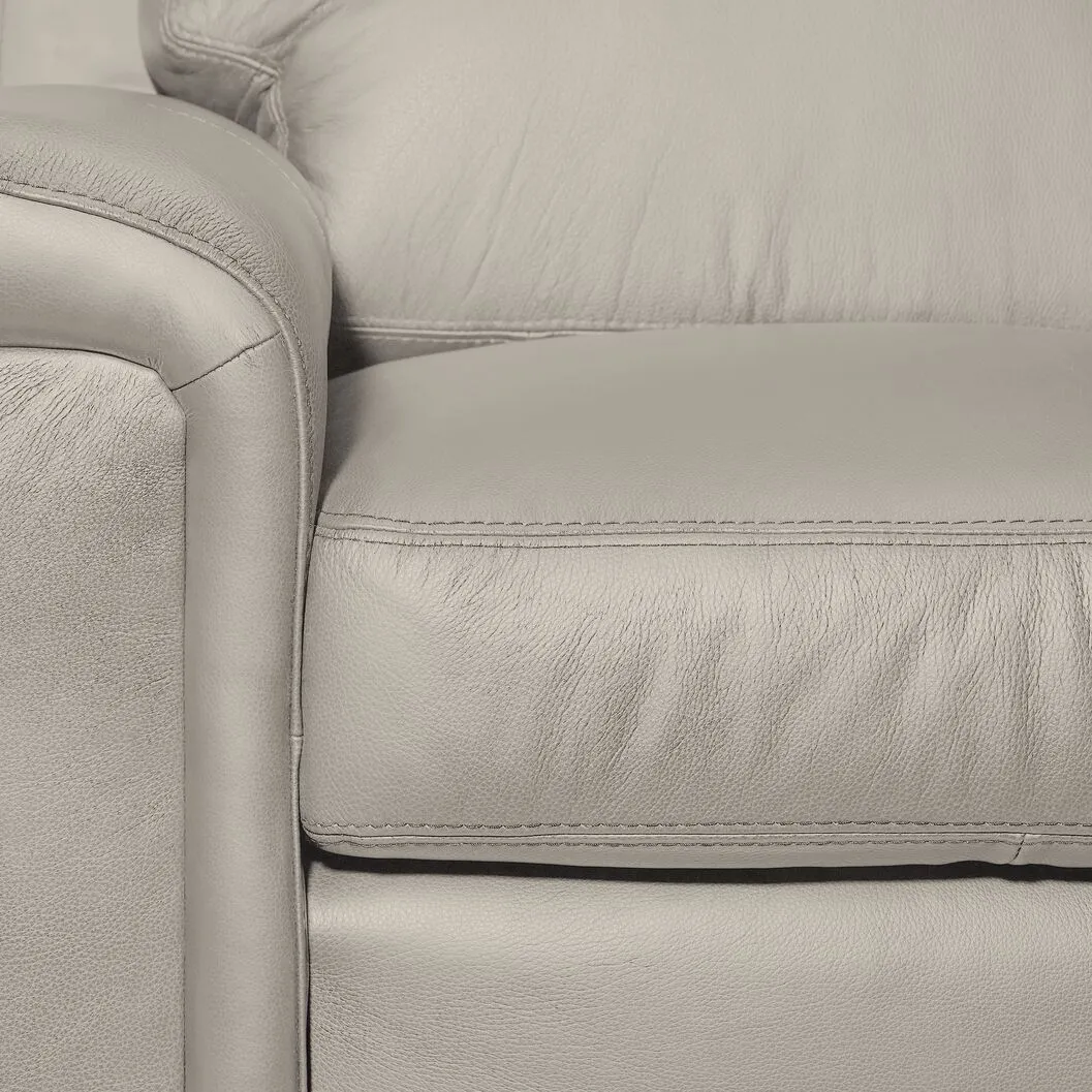 Icon Leather Sofa - Cloud Grey