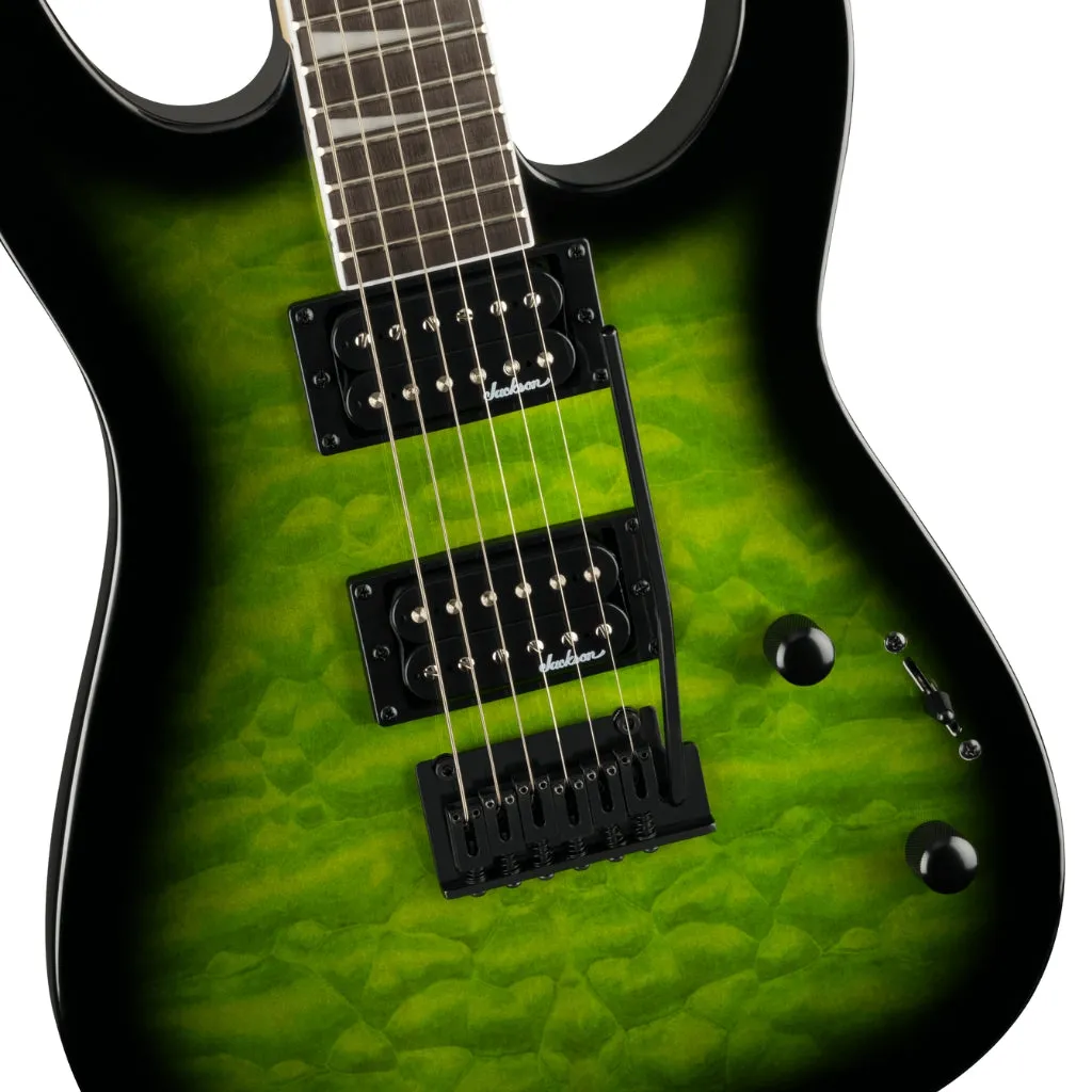 Jackson JS Series Dinky JS20 DKQ 2PT in Transparent Green Burst