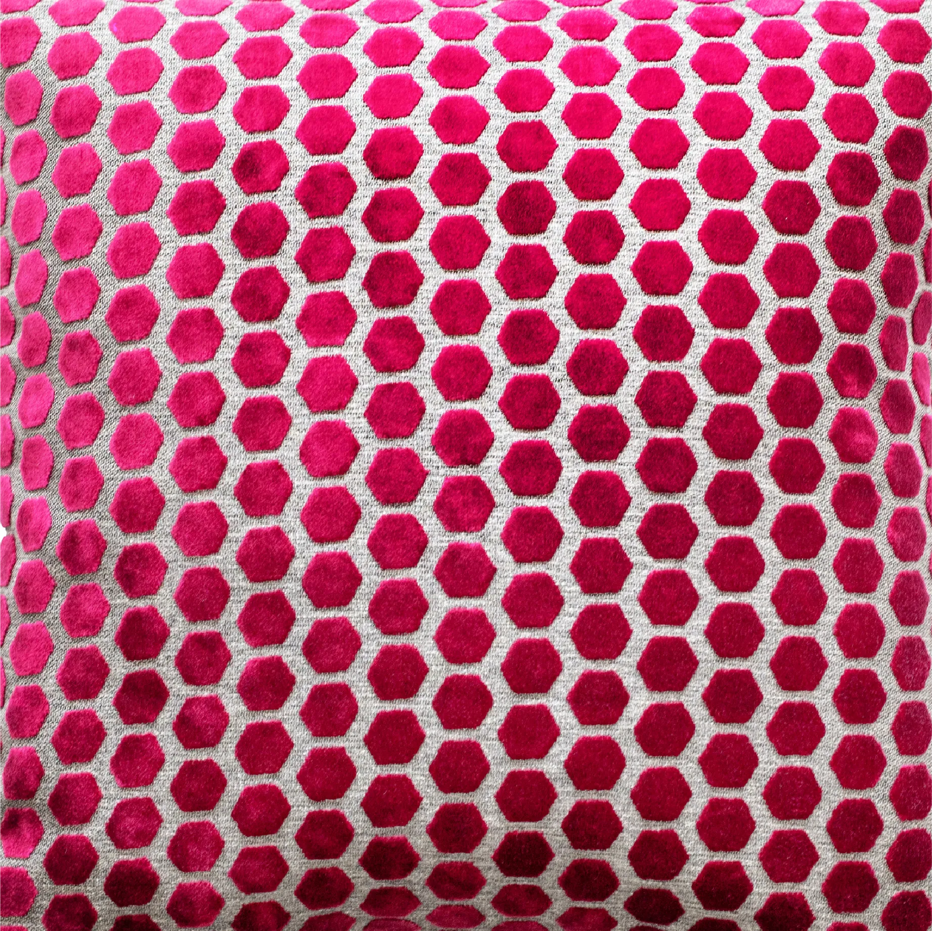 Jorvik Hexagon Cushion | Fuschia | 43cm