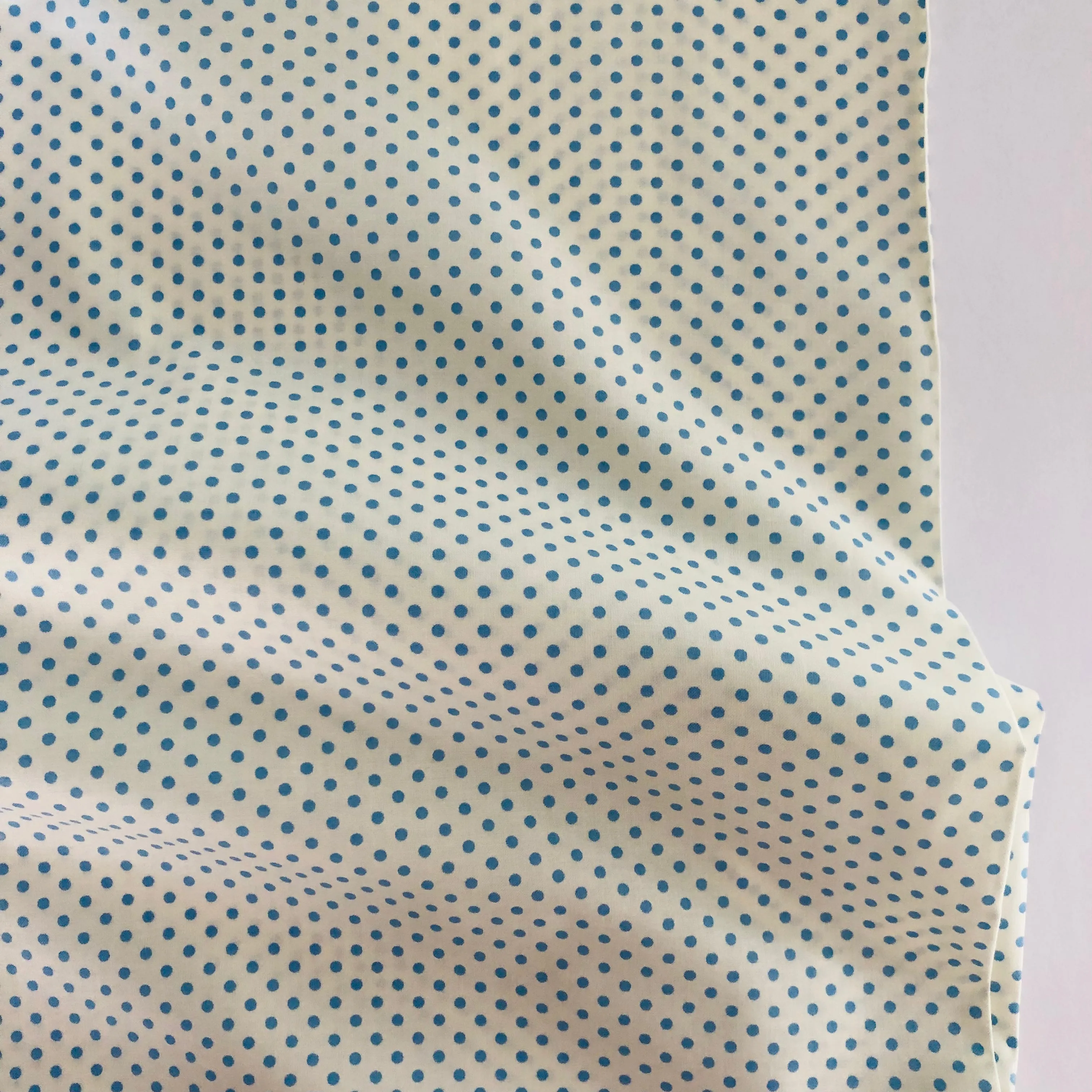 Kei Dot - Light Blue Dot on off white - Happy Sweet Collection - Yuwa