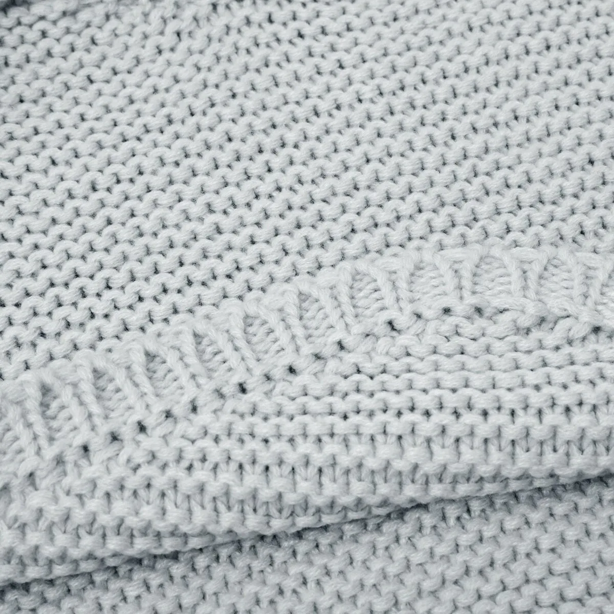 Knitted Baby Poncho | Cool Grey