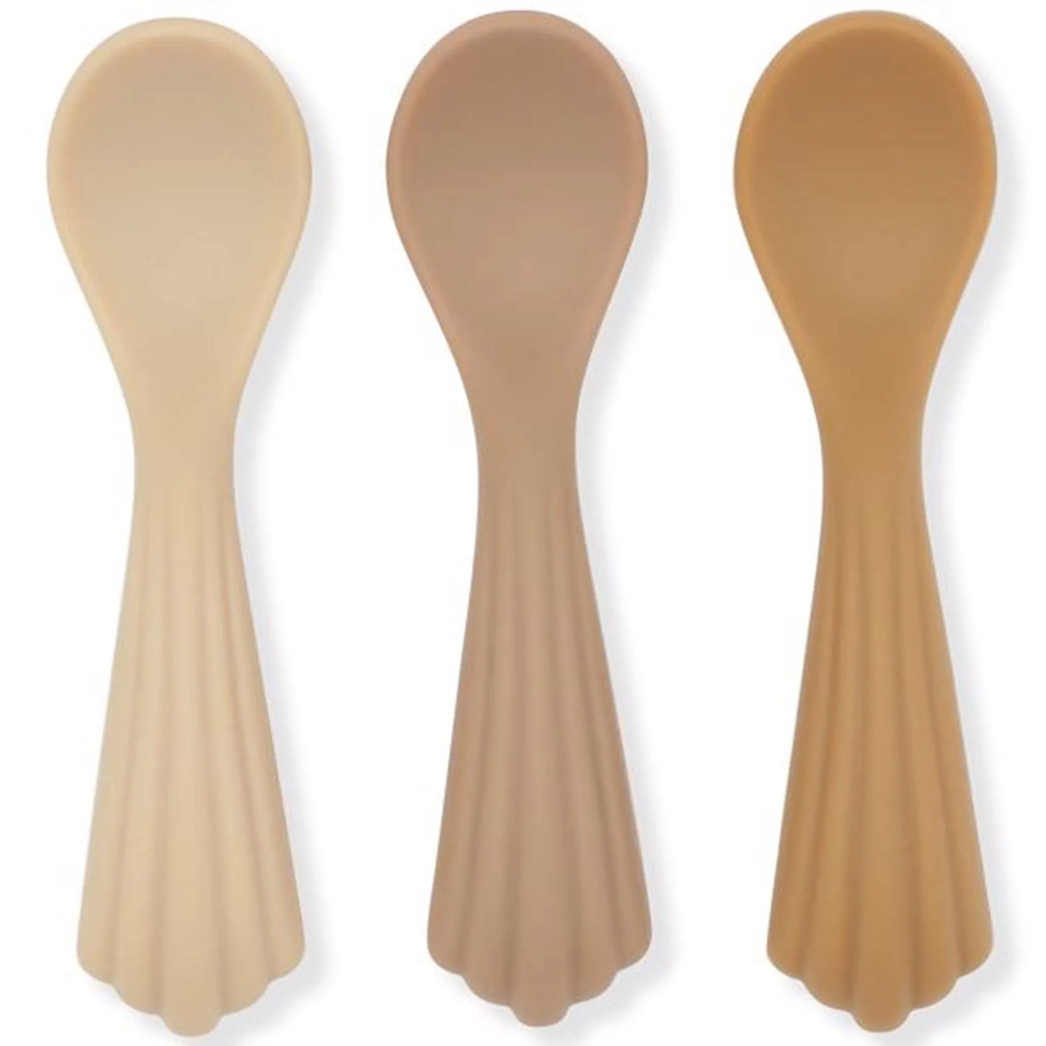 Konges Sløjd Silicone Clam Spoons 3-pack Shell