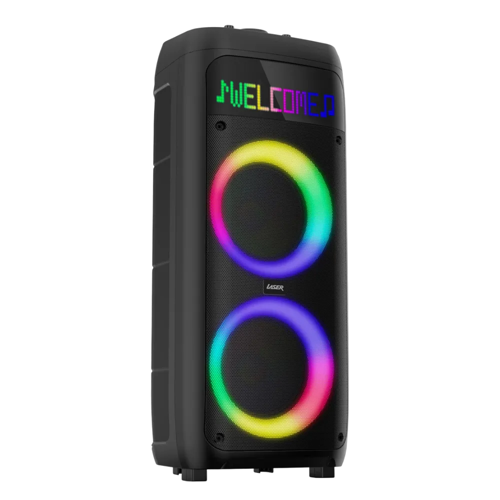 Laser RGB Party Speaker with LED Messaging Panel