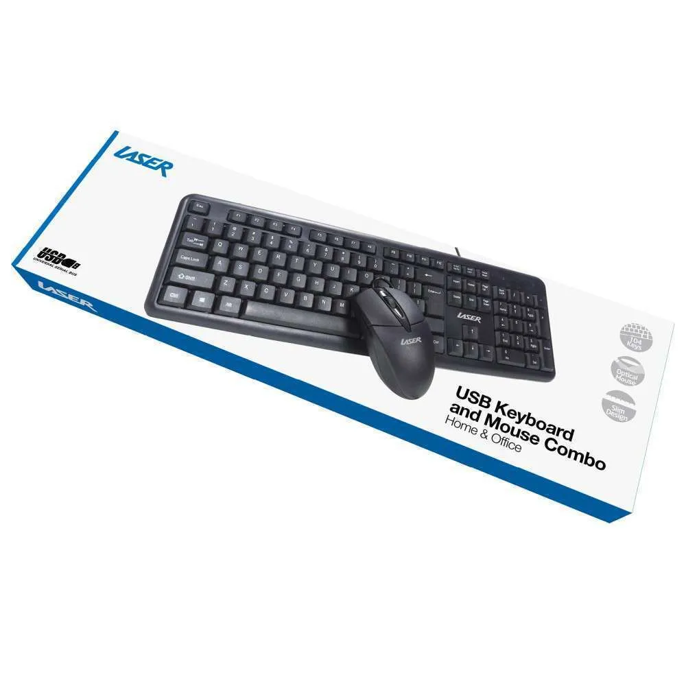 Laser USB Keyboard & Mouse Combo
